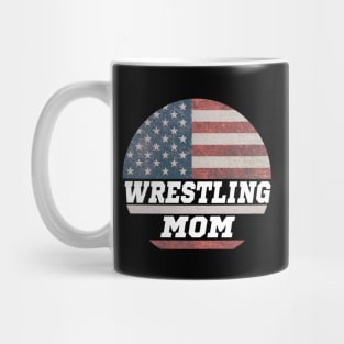 Wrestling Mom USA Flag Mug